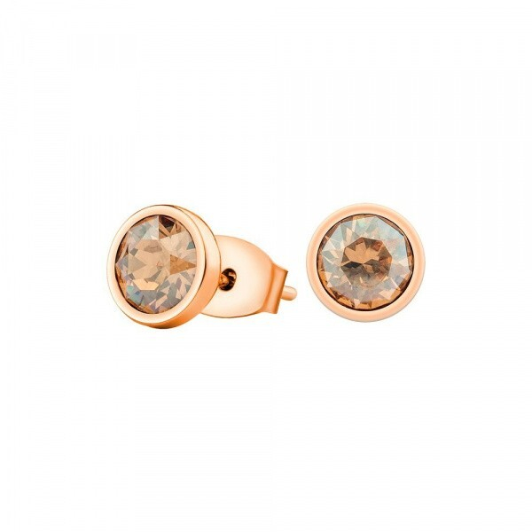 Серьги пусеты Fiore Luna Crystal Golden Shadow SWE297 CGS RG