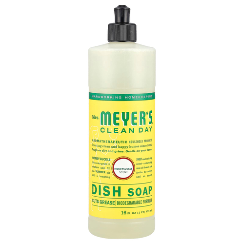 Mrs. Meyers Clean Day, Мыло для посуды, с ароматом жимолости, 473 мл (16 жидк. унц.)