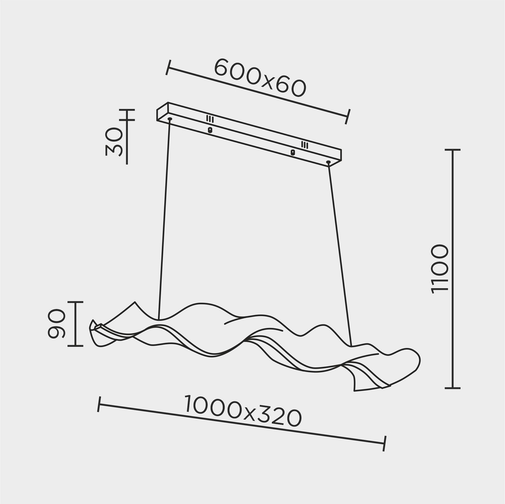 Подвесной светодиодный cветильник Modestyle MS.8046.1000 BK