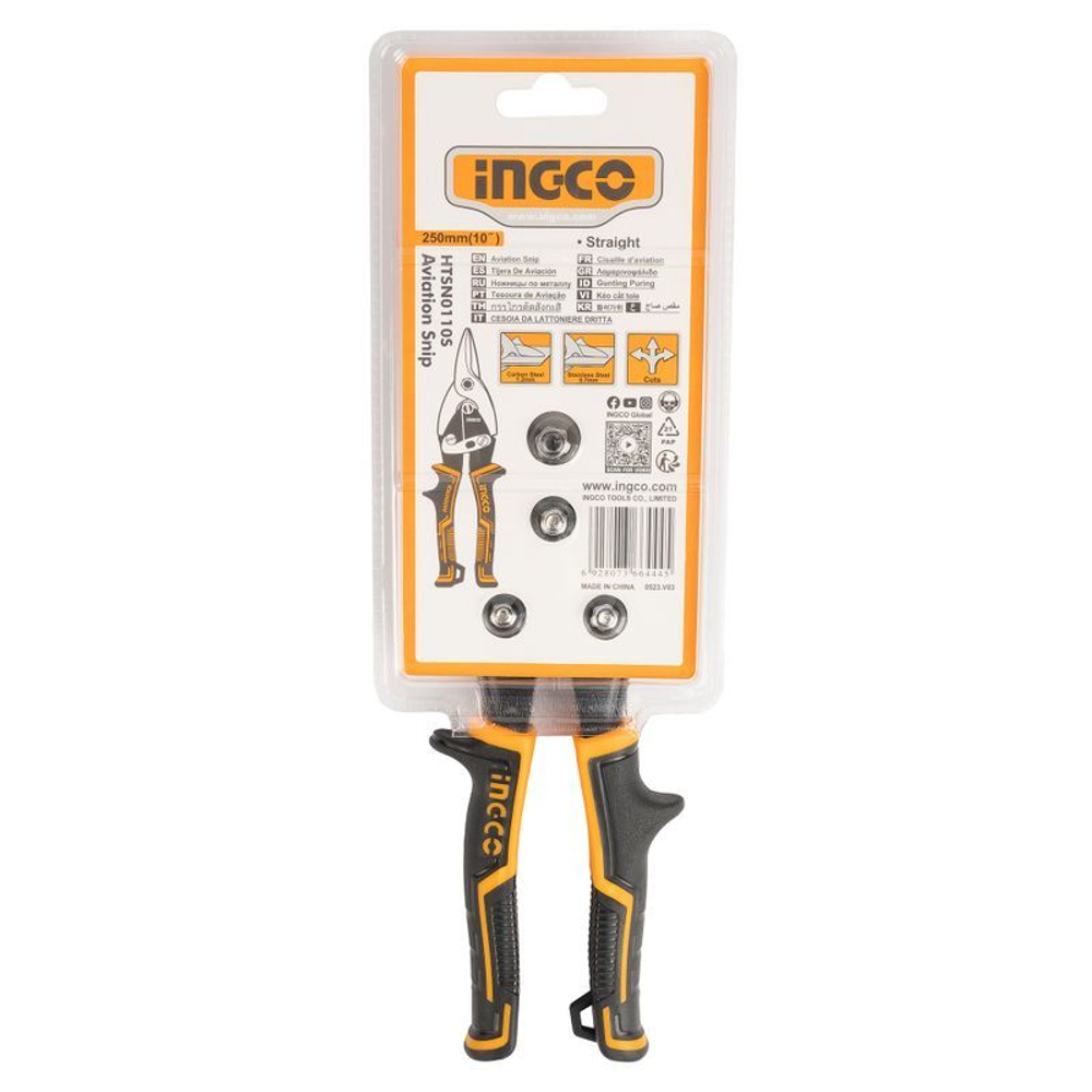 Ножницы по металлу INGCO прямой рез 250 мм