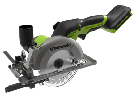 Циркулярная мини пила аккумуляторная Greenworks G24MCS  Арт. 1501207, 24V, бесщеточная, без АКБ и ЗУ