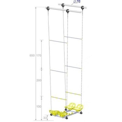 Качели парные сдвоенные высотой 300 см
