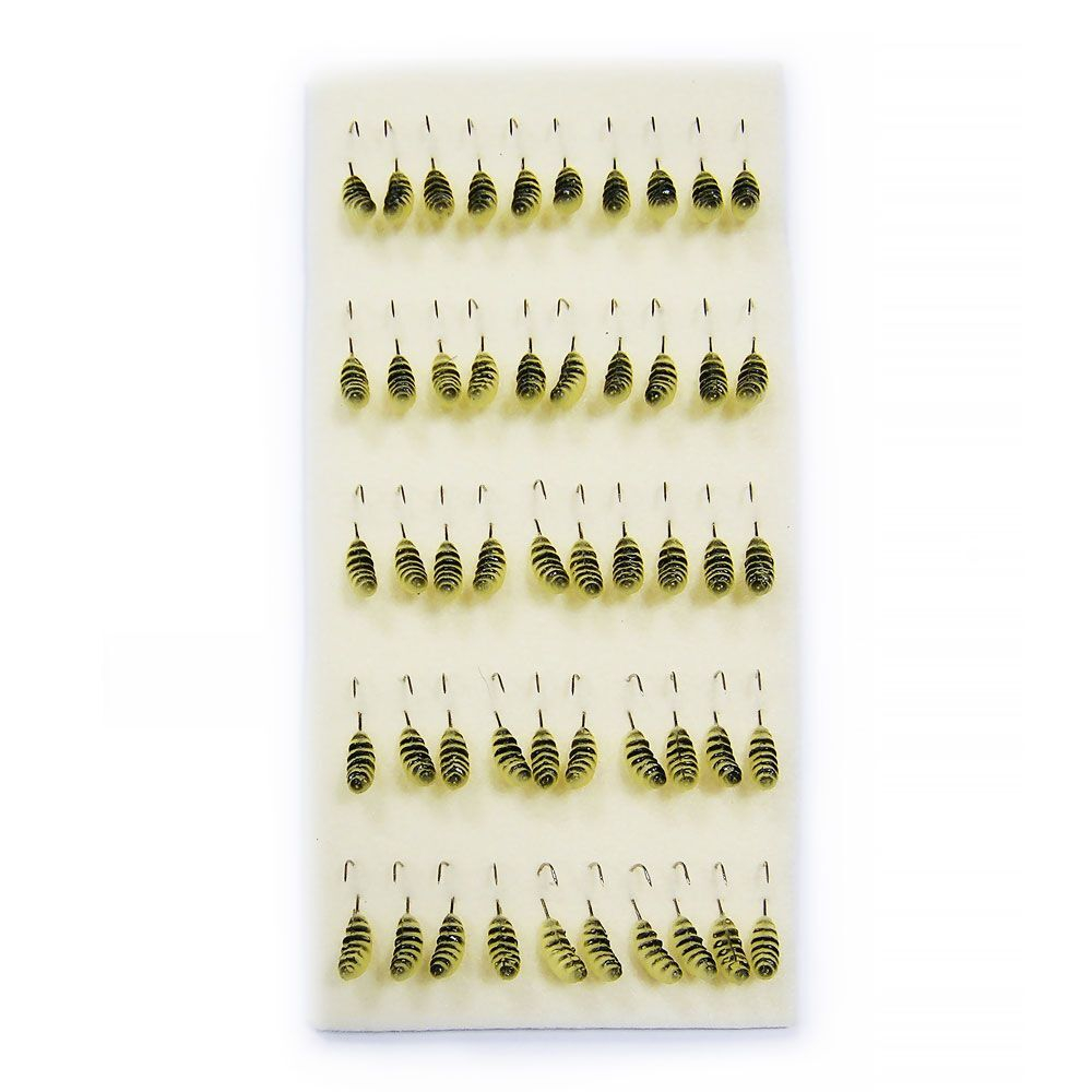 Мормышка LumiCom фосфорная №77 ОПАРЫШ (набор), крючок №8, 50 штук в упаковке