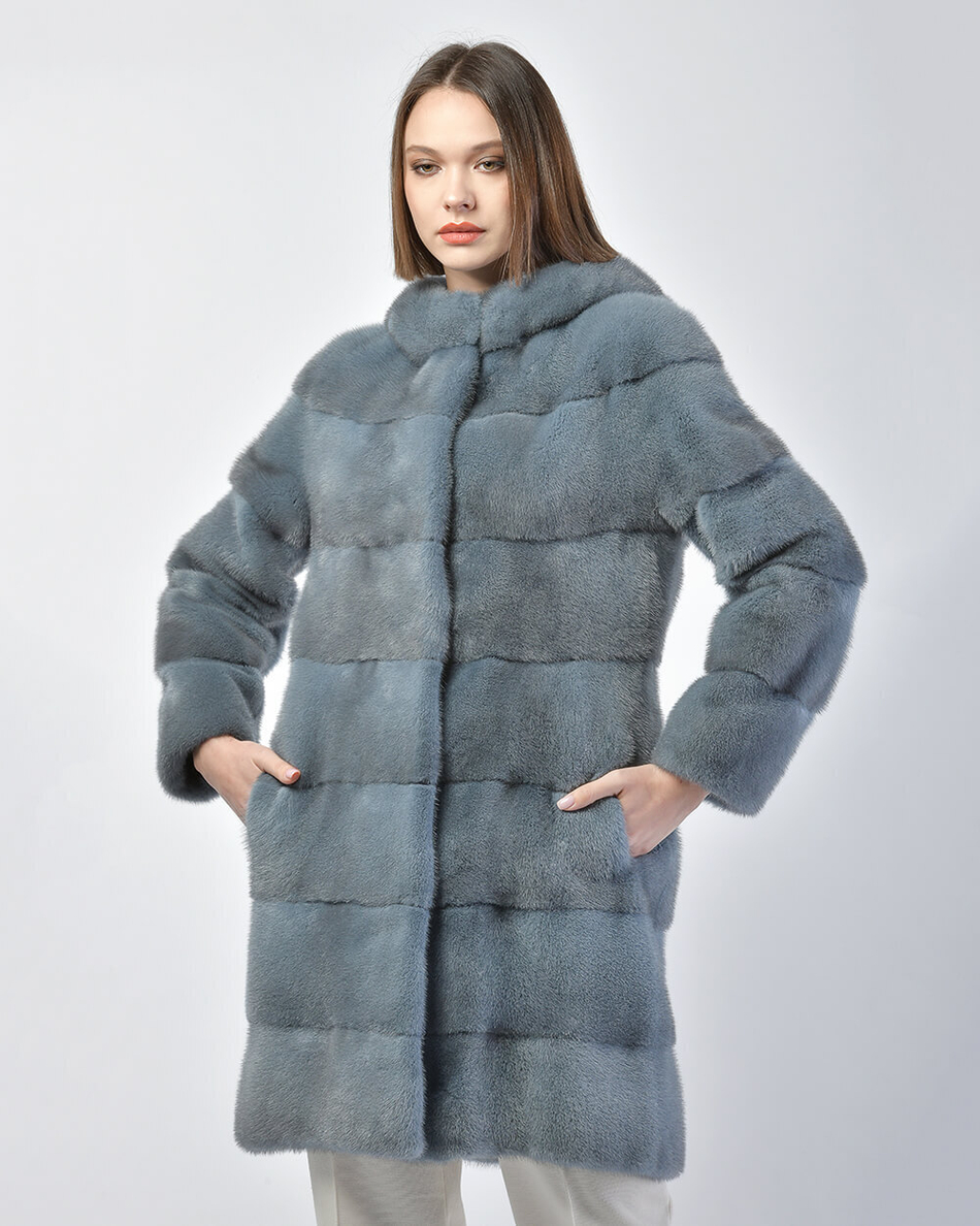 Шуба из меха норки