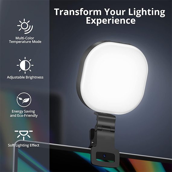 Светодиодная лампа ATUMTEK LED Video Light with Clip для ноутбуков и планшетов с крепежом (ATRL132)