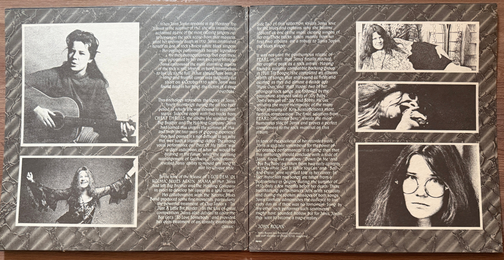 Janis Joplin – Anthology 2LP (Голландия 1980г.)Т