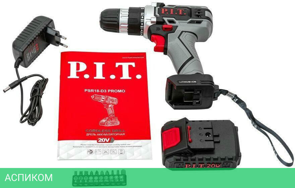 Дрель P.I.T. PSR 18-D3 Promo
