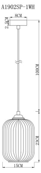 Подвесной светильник Arte Lamp Arwen A1902SP-1WH