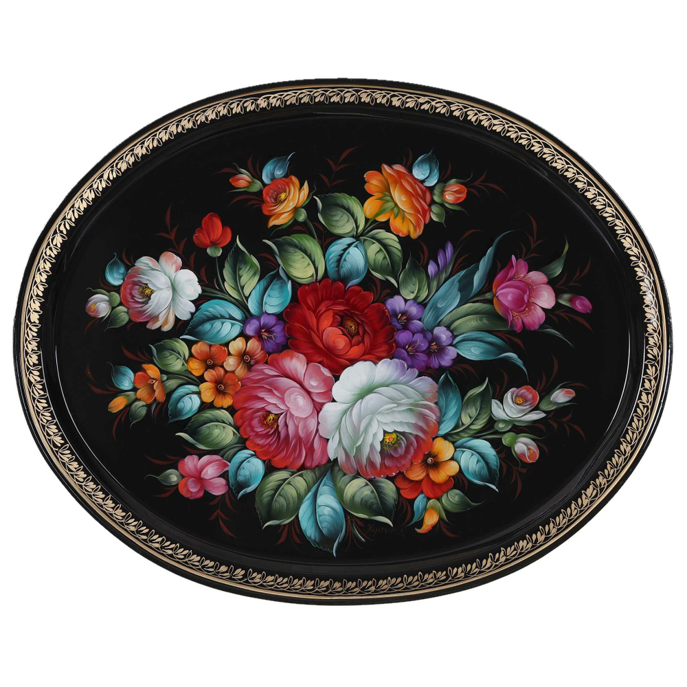 Zhostovo metal tray A26D07042544