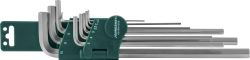 H03SM109S Комплект угловых шестигранников EXTRA LONG 1,5-10мм, 9 предметов S2 материал