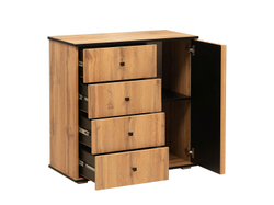 Спальня Либерти (опора h20) Дуб вотан/Черный