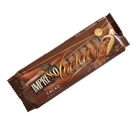 Печенье "Импрессо" с какао 190г. Спартак