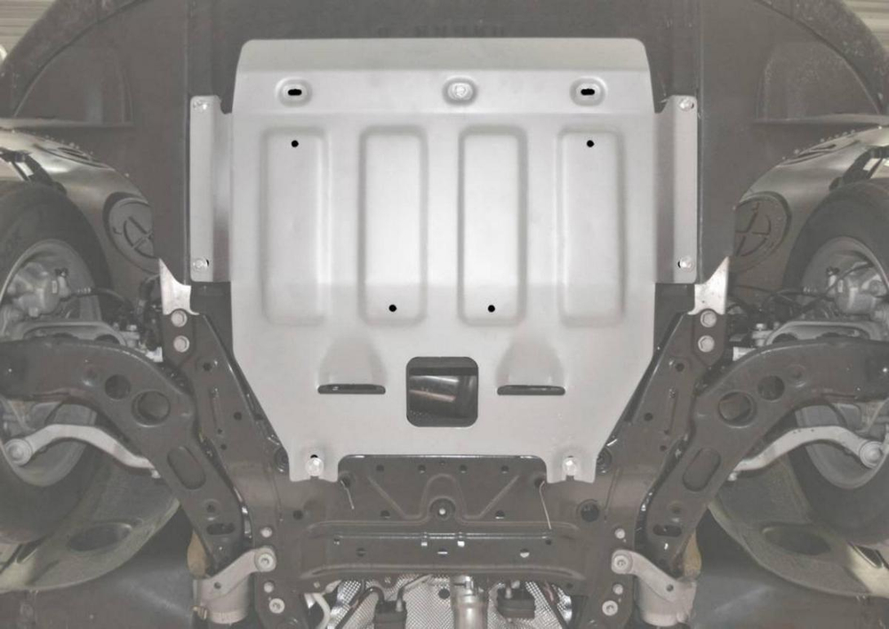 Защита картера и КПП Rival для Mini Clubman II (V - 1.5) (Cooper) 2015-2019 2019-н.в./Mini Clubman II (V - 2.0) (Cooper S) 2015-2019 2019-н.в./Mini Hatch III (V - 1.5) (Cooper) 2013-2018 2018-н.в./Mini Hatch III (V - 2.0) (Cooper S) 2013-2018 2018-н.в., штампованная, алюминий 4 мм, с крепежом, 333.8205.1