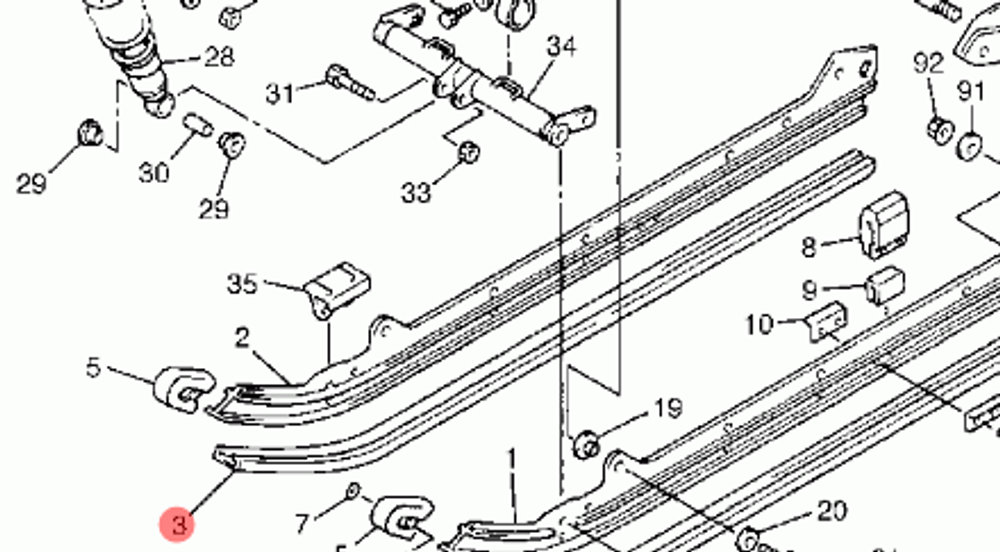 Слайдер Yamaha RS Ventura GT/MPZ 8ET474210000