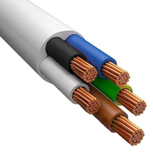 Провод соединительный ПВС 5х2,5 гибкий белый ГОСТ 7399 ККЗ KKZ40-00006972