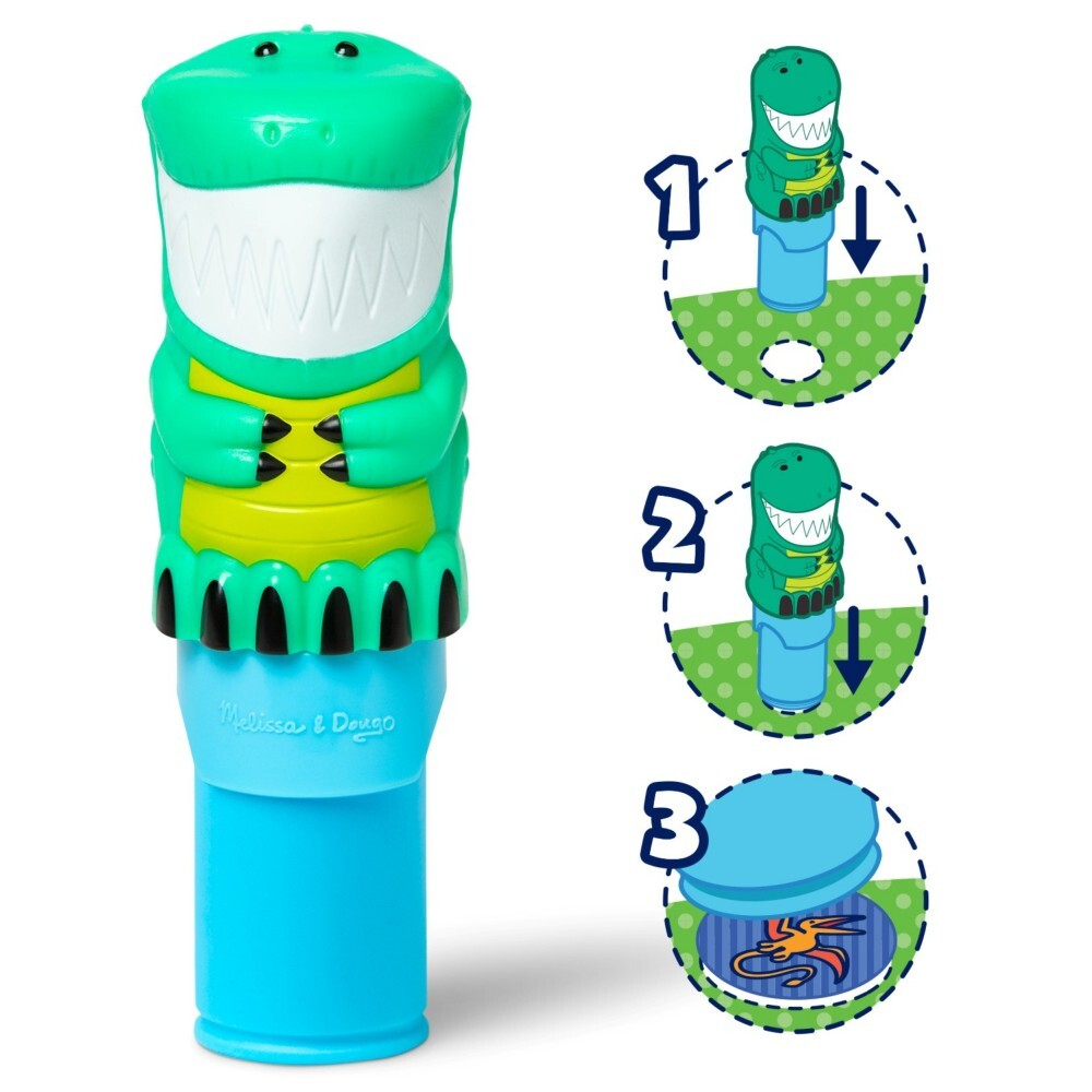 Melissa & Doug - STEMPEL WITH STICKERS Динозавр + буклет с наклейками Wow! 20155257