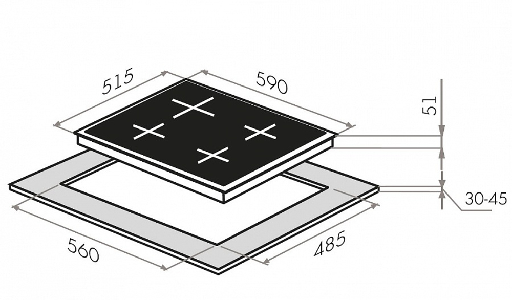 Газовая варочная панель MAUNFELD EGHS.64.33CSD/G фото 2