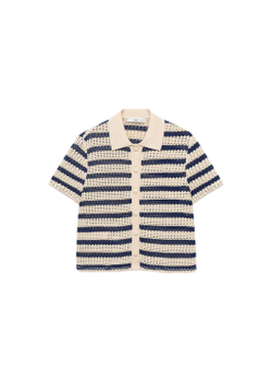 Кардиган в полоску с короткими рукавами