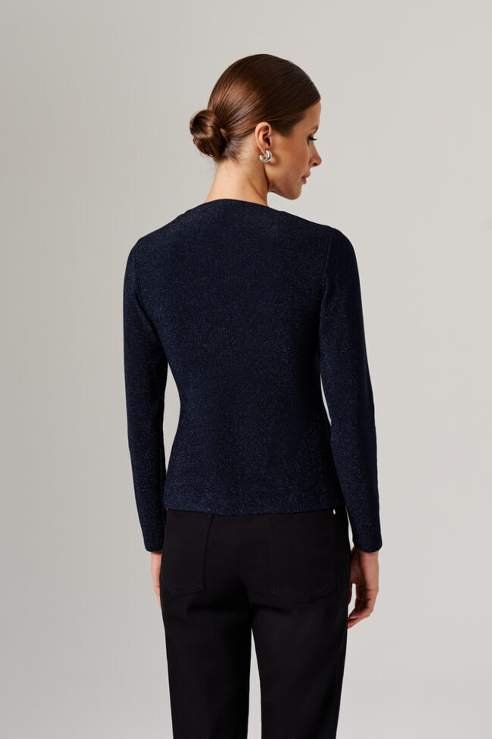 23147 Джемпер женский (синий с люрексом)