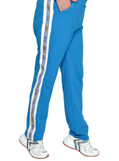 Брюки спортивные из футера Эйлин, лазурные