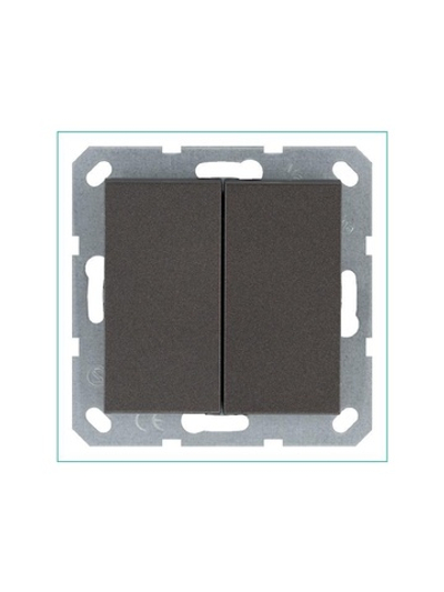 Переключатель проходной 2-кл. 10А IP20 механизм мокко Jasmart G3022Z