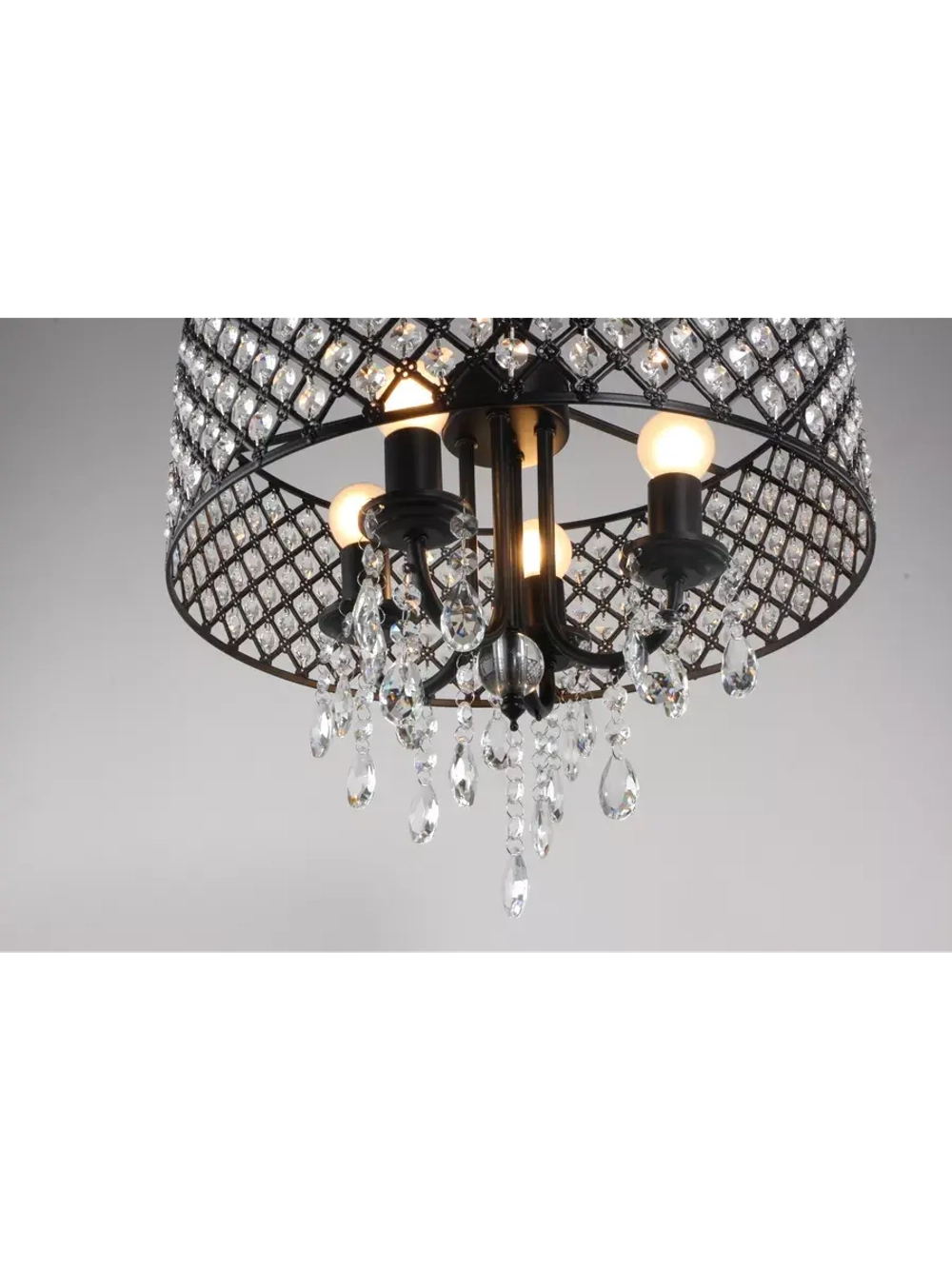 Люстра подвесная лофт хрусталь 4*E14*40