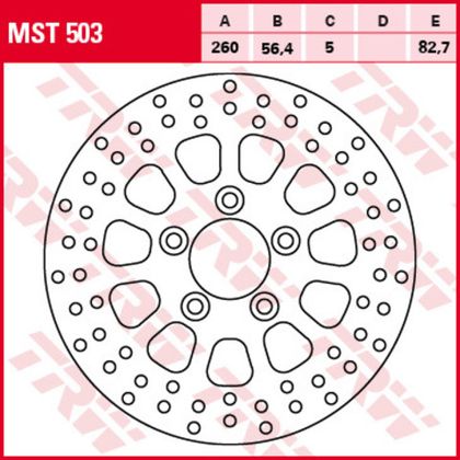 Диск тормозной TRW MST503