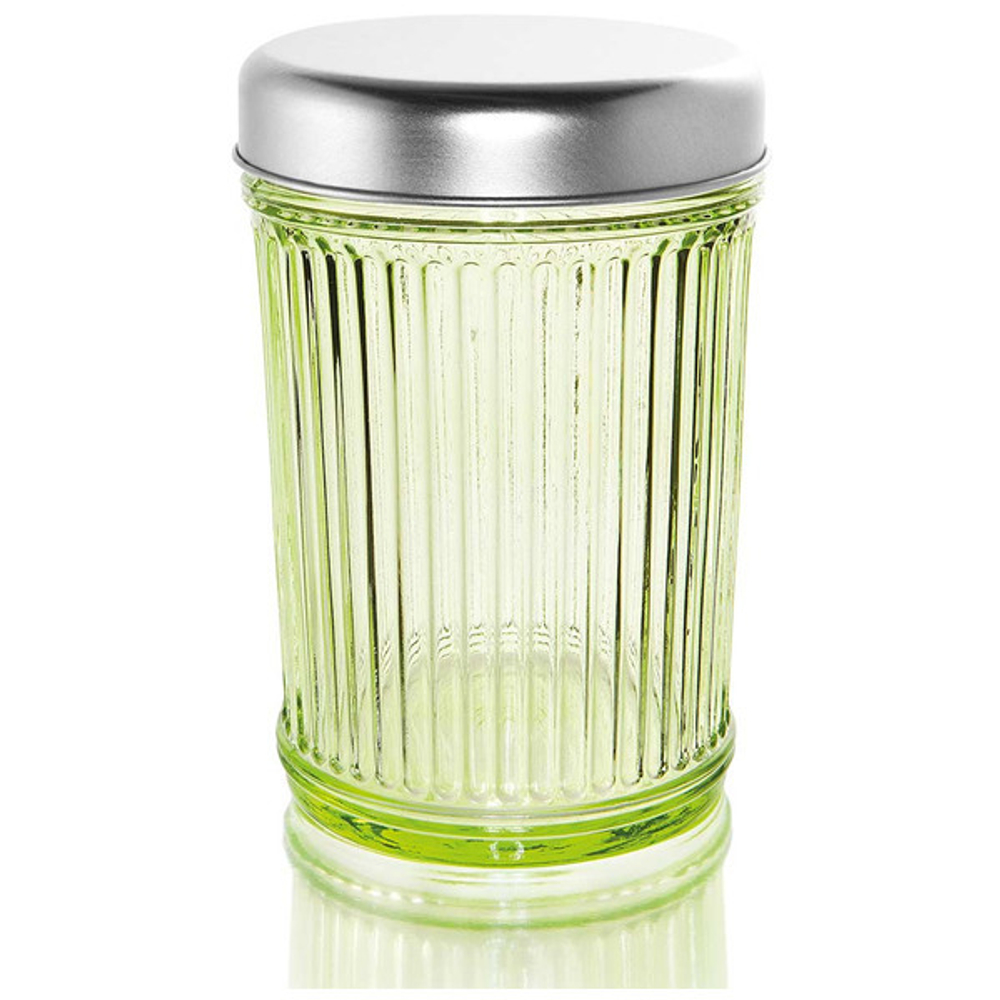 Банка для сыпучих продуктов с крышкой IVV Индустриальный шик 750мл зелёная