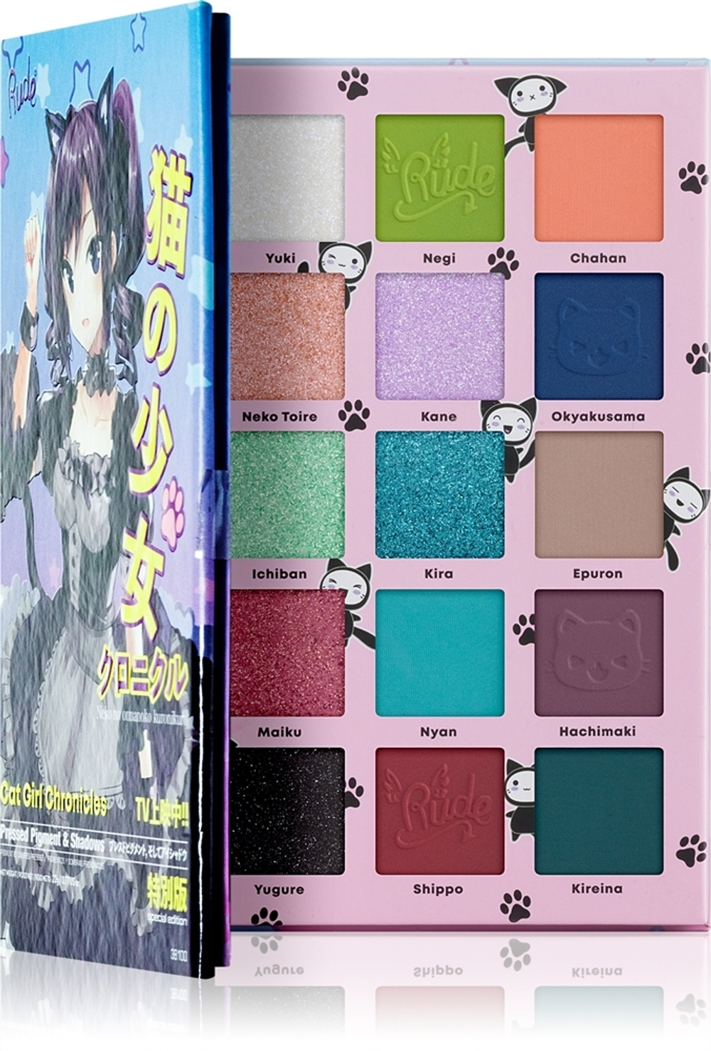 Rude Cosmetics Manga Collection Pigments & Shadows Palette - палитра теней для век, 22 g