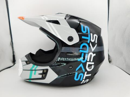 Шлем кроссовый Starks MX-1 Чёрный-серый S