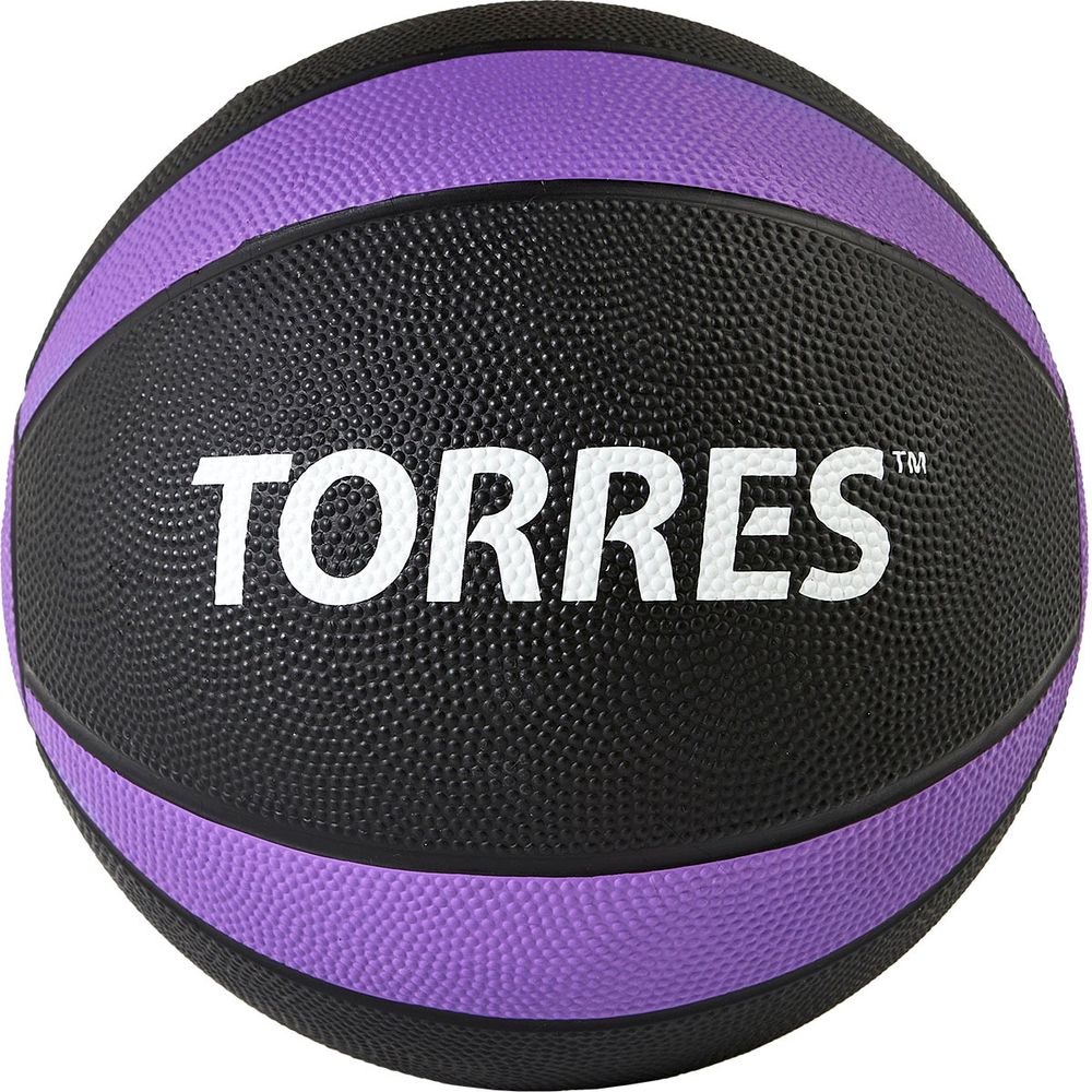 Медбол TORRES AL00225, 5кг., чёрно-фиолетовый