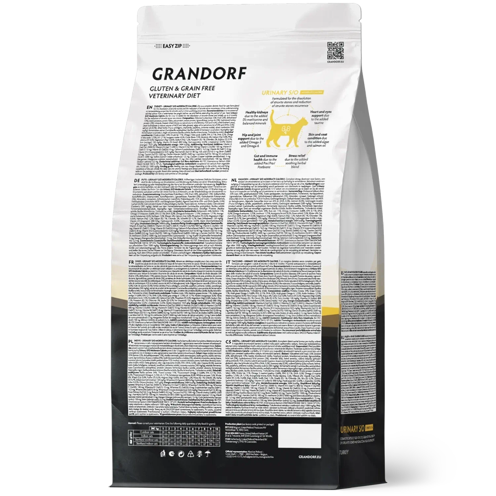 Grandorf URINARY S/O MODERATE CALORIE, Gluten & Grain Free, Veterinary Diet (Turkey)