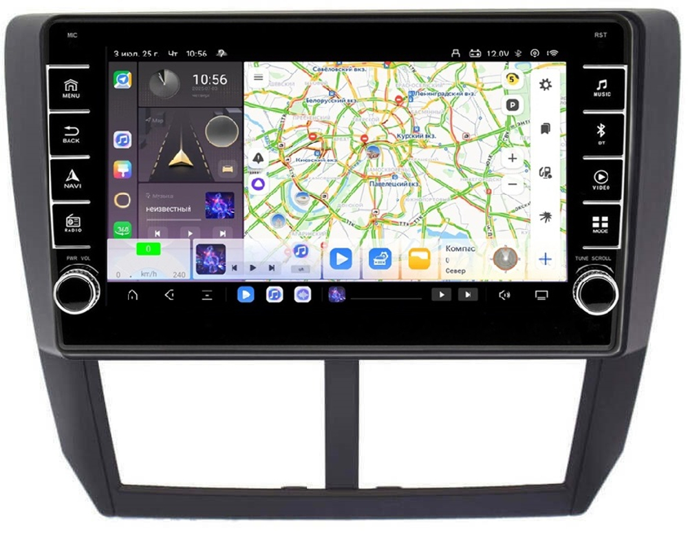 Магнитола для Subaru Forester 3 (SH) 2008-2013, Impreza GH, GE - Carmedia OL-9512 (кнопки и крутилки) Android 13, TS20, 6+128Гб, CarPlay, 4G SIM-слот