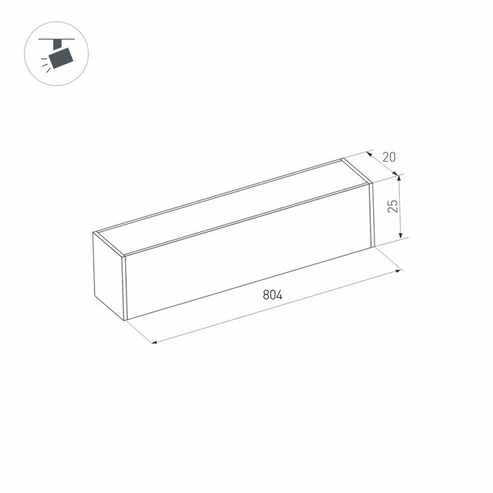 Трековый светодиодный светильник Arlight Mag-Flat-25-L800-24W Warm3000 046337