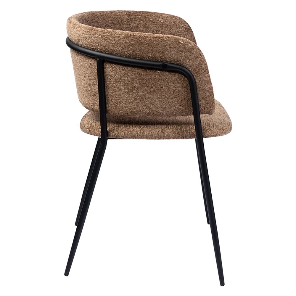 Стул Helning, мягкий шенилл, серо-коричневый