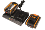 Комплект WORX WA3611: Двойное зарядное устройство WA3883