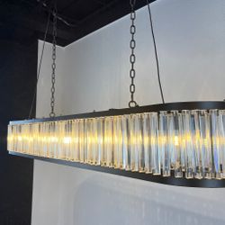 Подвесная Люстра Rh 1920S Odeon Clear Glass Black 180 By Imperiumloft