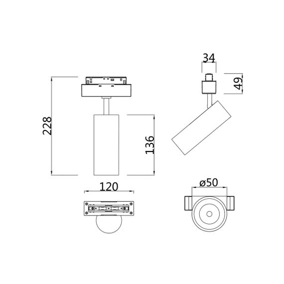 Трековый светодиодный светильник Maytoni Track Lamps TR019-2-10W4K-B