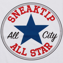 Футболка Sneaktip All City белая принт крупным планом