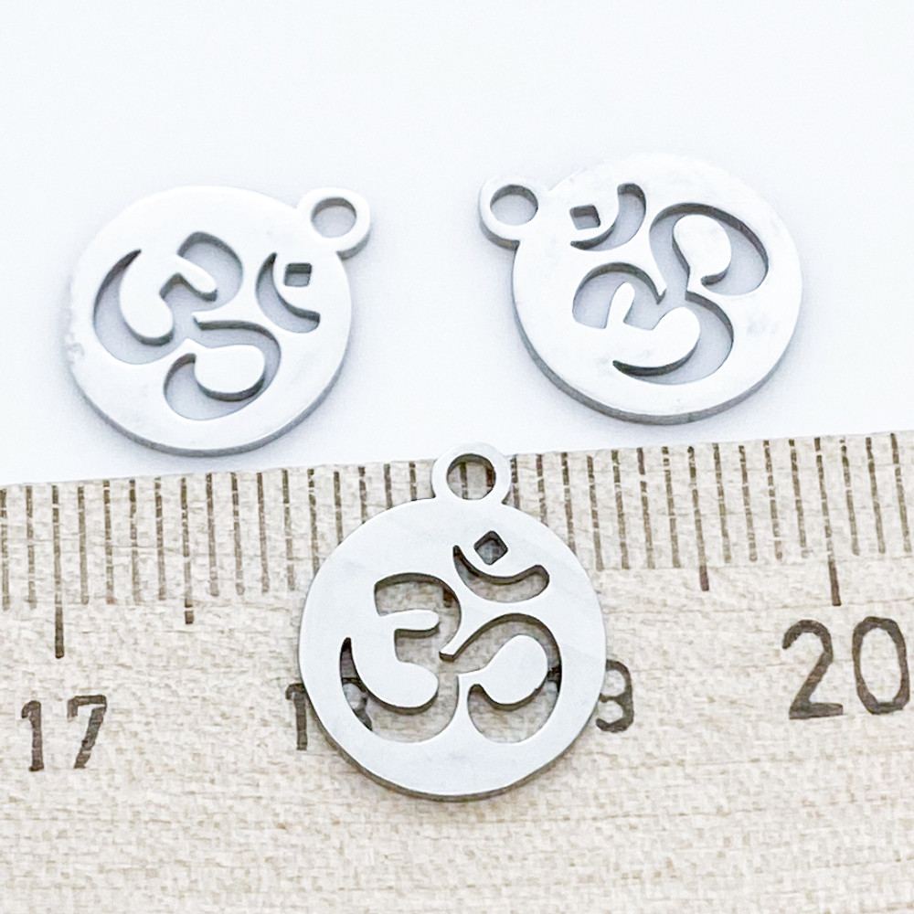 Подвеска Ом, сталь, размер 14*12 мм, цена за 1 шт