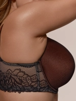 Бюстгальтер балконет push-up MOON черная охра