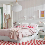 Комплект изголовья двуспальной кровати - NORDLI IKEA/ НОРДЛИ ИКЕА, 160x200 см, белый