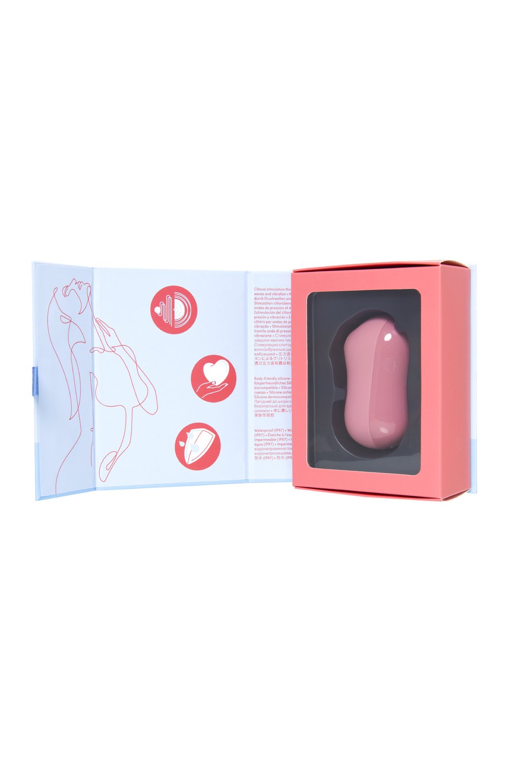 Вакуум-волновой бесконтактный стимулятор клитора Satisfyer Cotton Candy, силикон, розовый