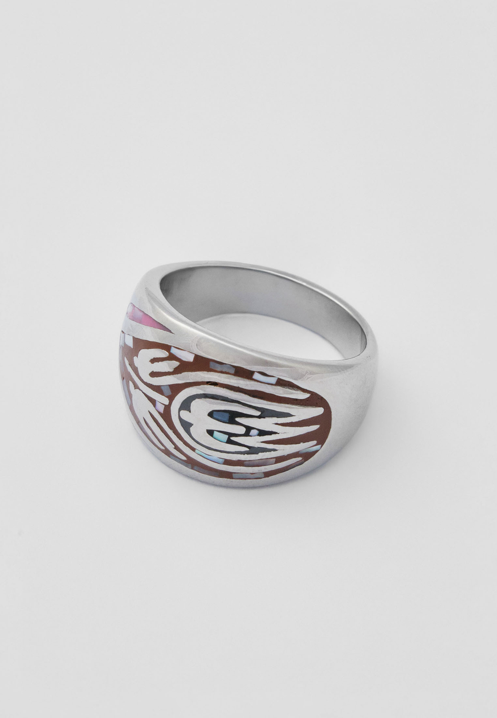 Кольцо Qarlygash & Qyzgaldaq PINK STEEL