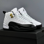 Кроссовки Nike Jordan 12 #482 (бел.-черн.)