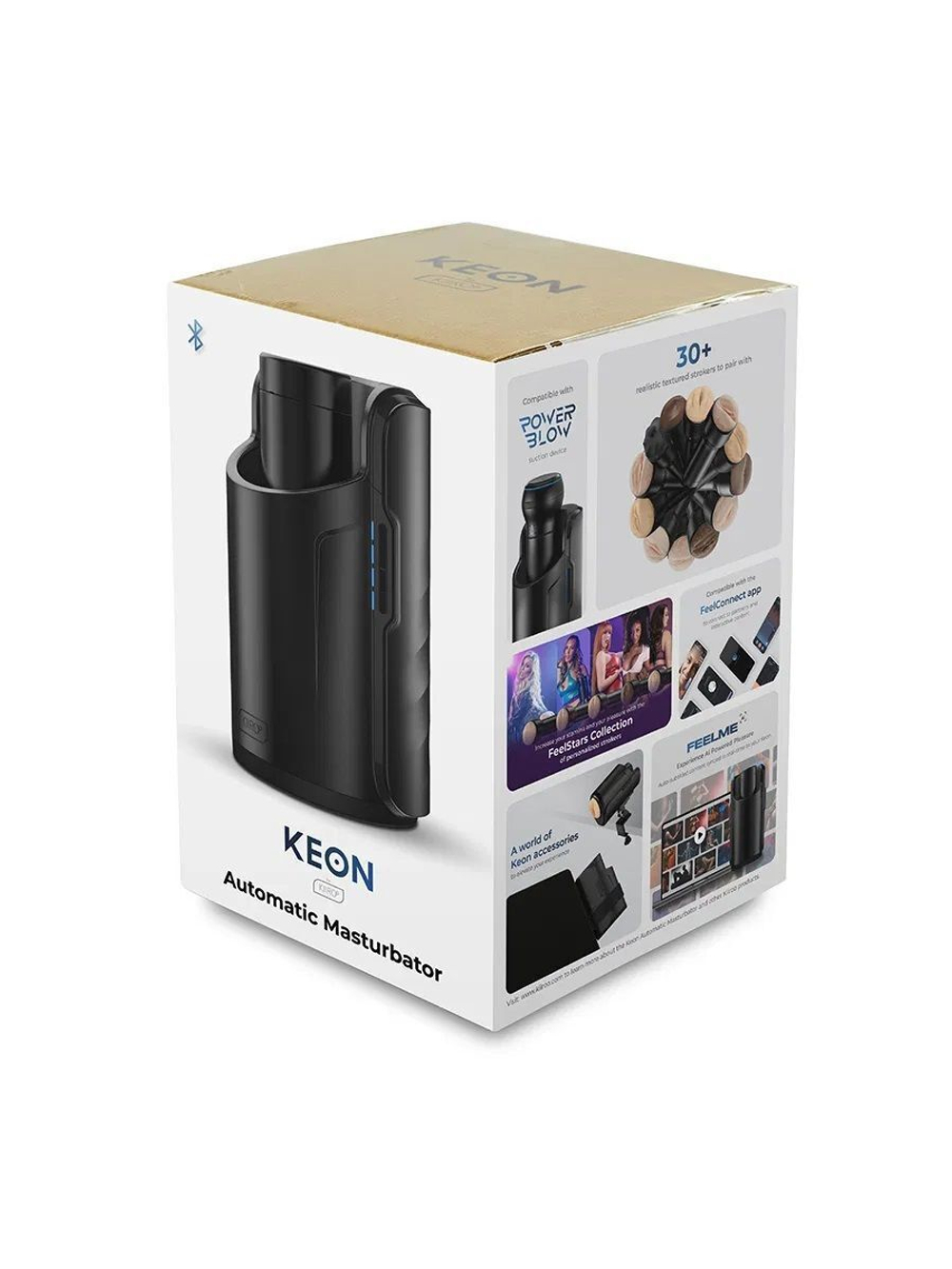 Интерактивный мастурбатор-вагина Keon & Feel Stroker (Цвет: черный)