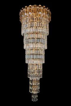 Подвесная люстра 37*Е14 LE7161/1700 GD/SH золото/янтарный Jacqueline Leon