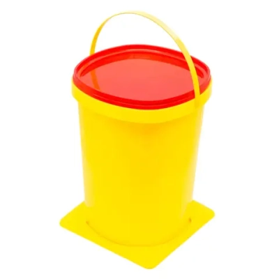 Контейнер квадратный для утилизации органических отходов Инновация класс Б 3 л желтый