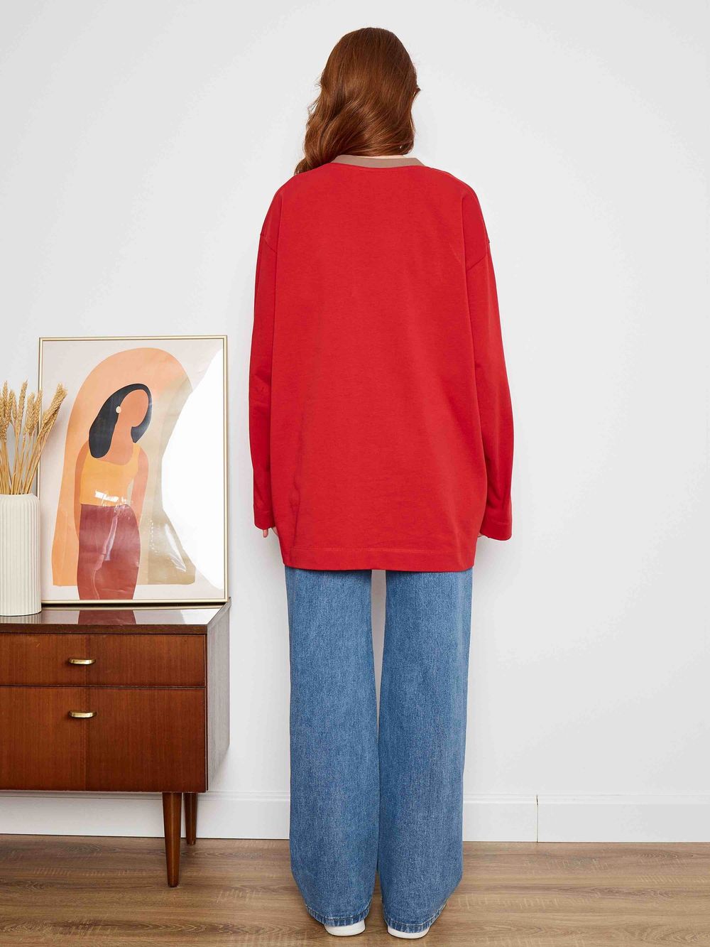 Лонгслив Toccotwo Nude neck Красный