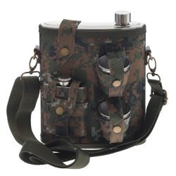 GAEM Набор из 4-х предм.: фляжка 1350 мл, 2 стопки 70 мл, фляжка 100 мл, L19 W10,5 H23,5 см